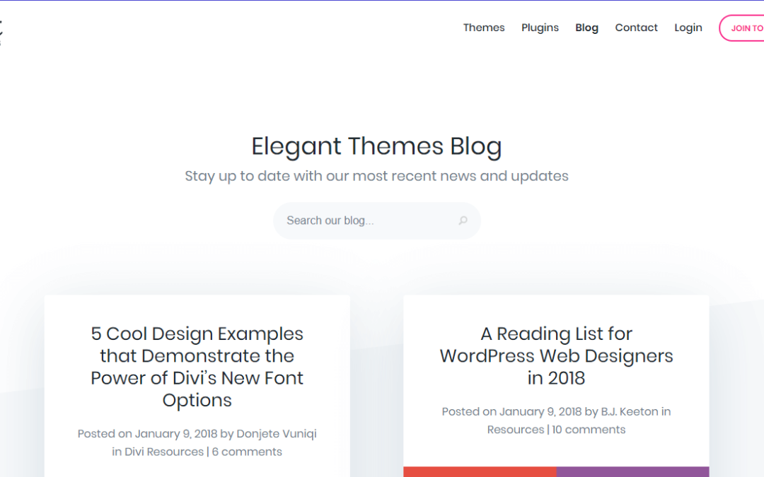 The Elegant Themes blog.