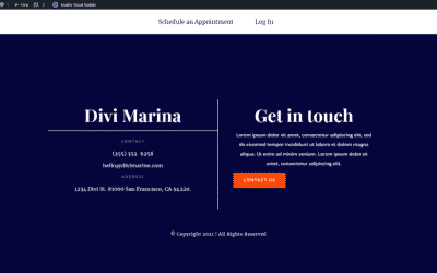 Comment créer un pied de page plein écran avec Divi
