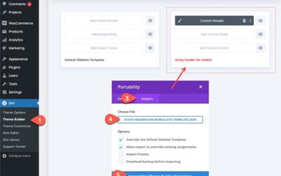 Comment ajouter un en-tête autocollant personnalisé pour le mobile en utilisant Divi