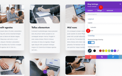 Comparaison des modules de blog en grille et en pleine largeur de Divi