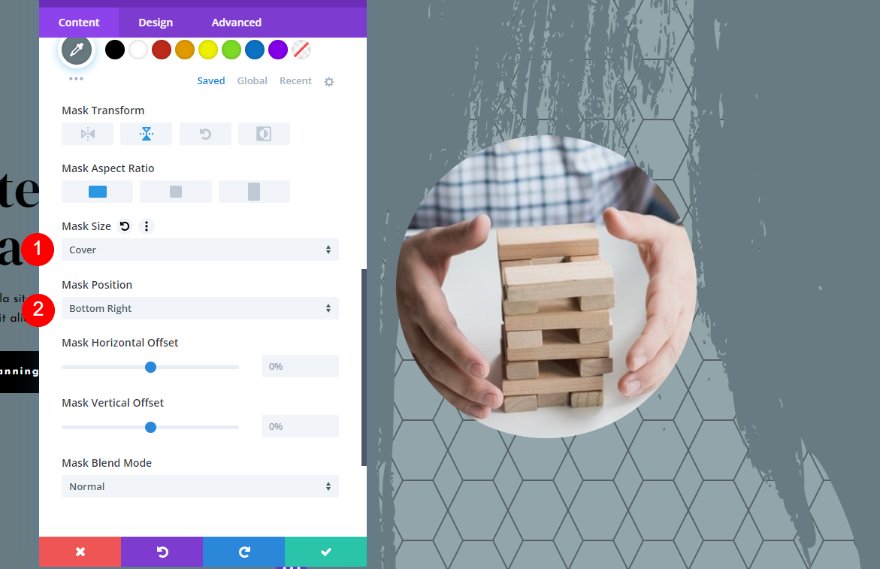 Background Mask & Pattern Transform Settings Example Three