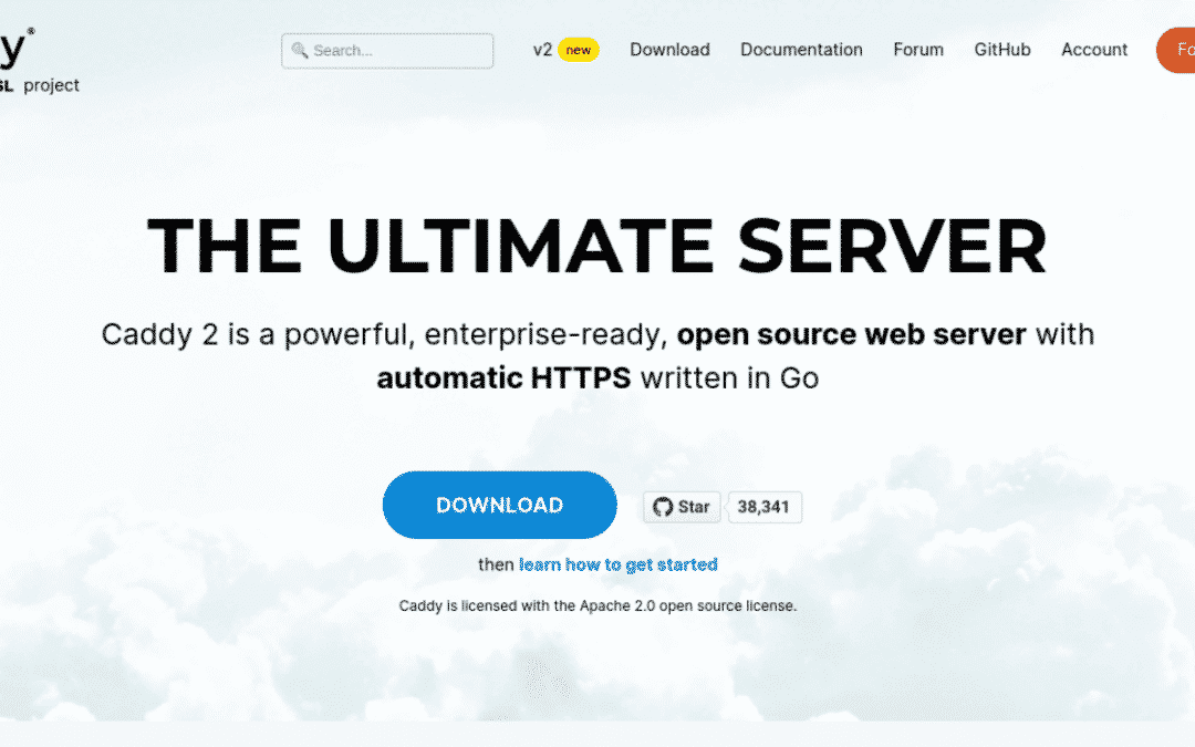 The Caddy web server website.