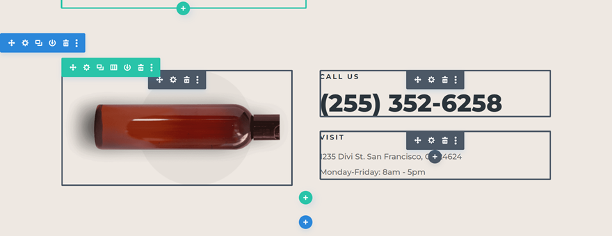 divi sticky contact form move multiple modules