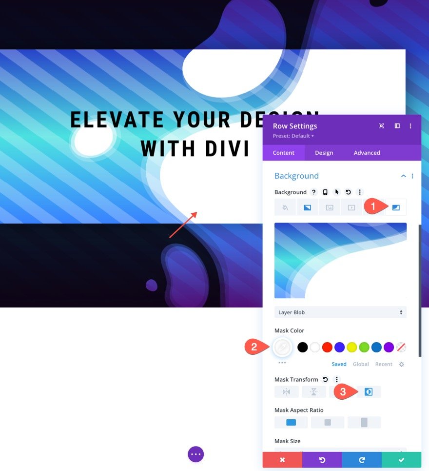 seamless background design transitions in divi