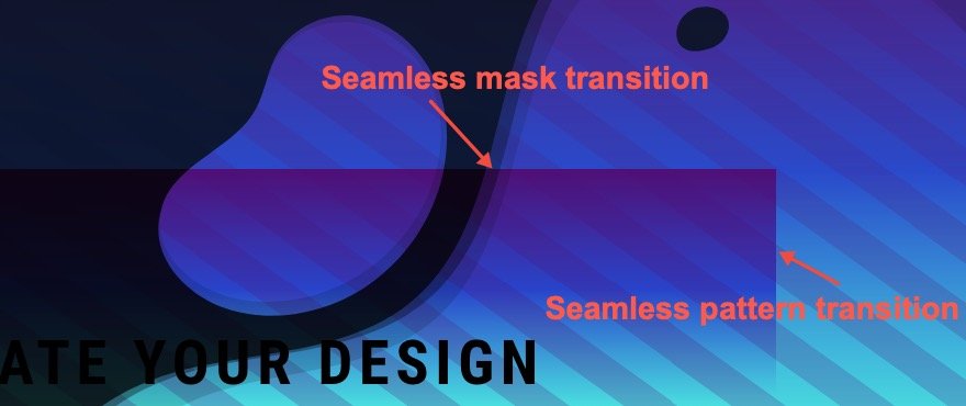 seamless background design transitions in divi