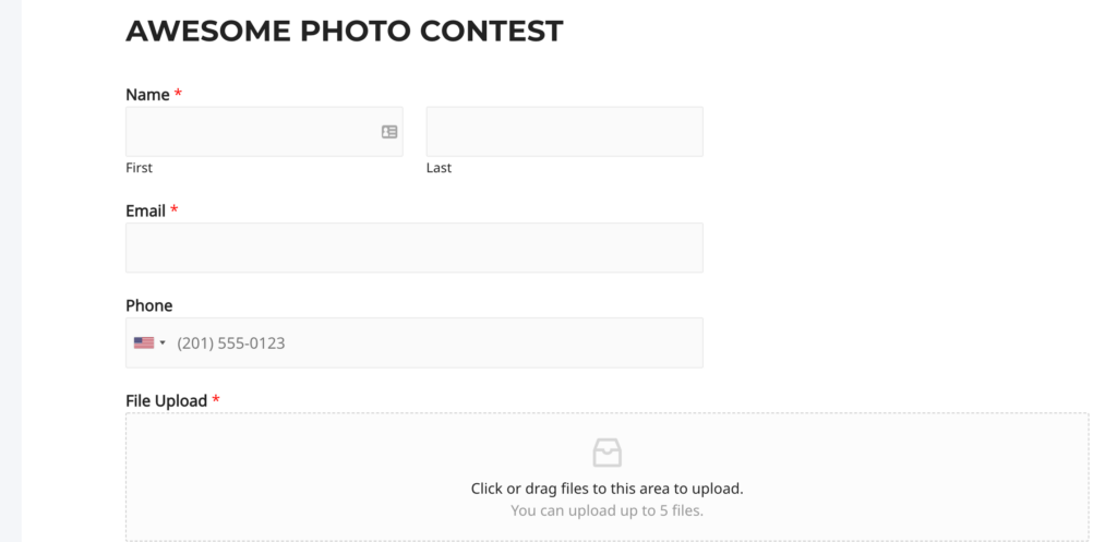 File upload form