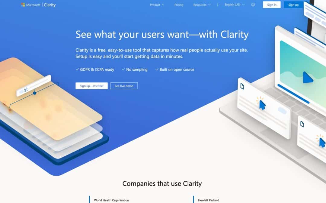 clarity homepage