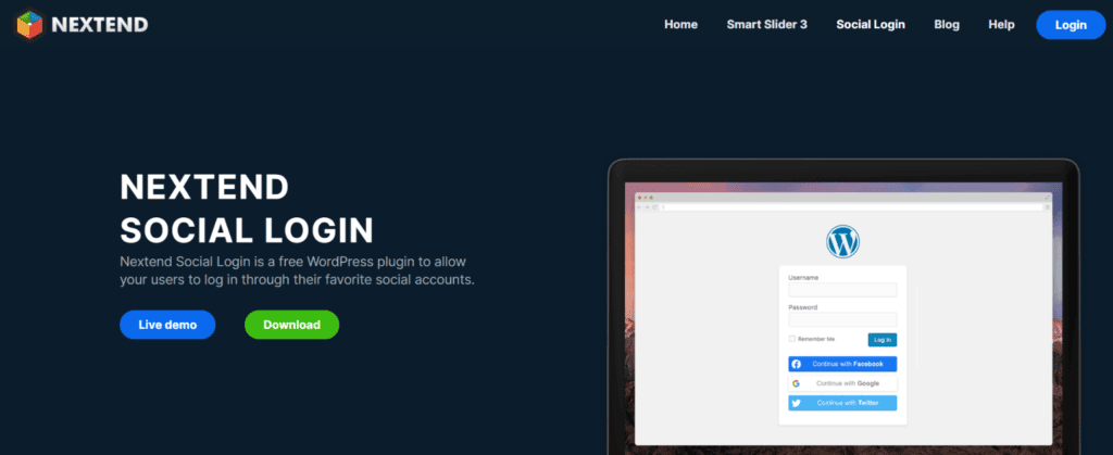 Nextend Social Login plugin.