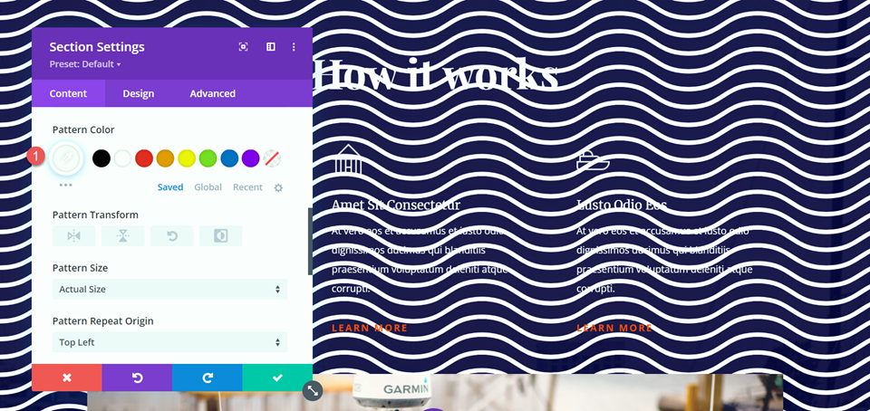 Divi Background Pattern Blend Mode Layout 2 Pattern Color