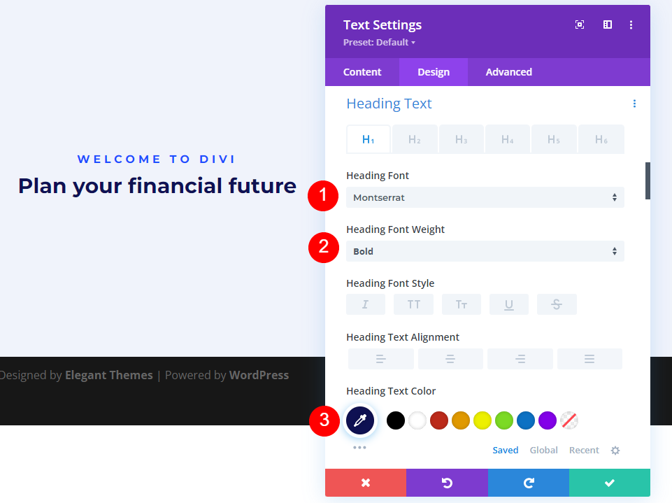 Second Text Module Settings