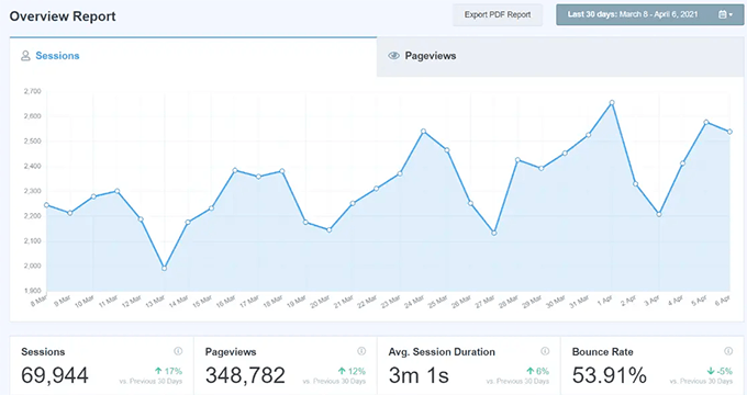 MonsterInsights reports