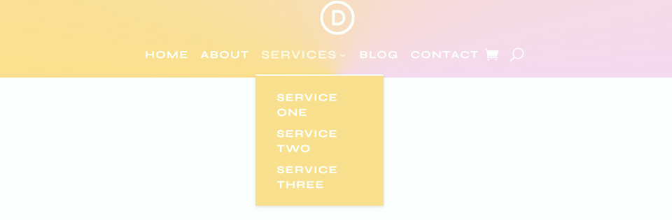 Divi Style Cart Search Icons Fullwidth Menu Layout 2 Final Design