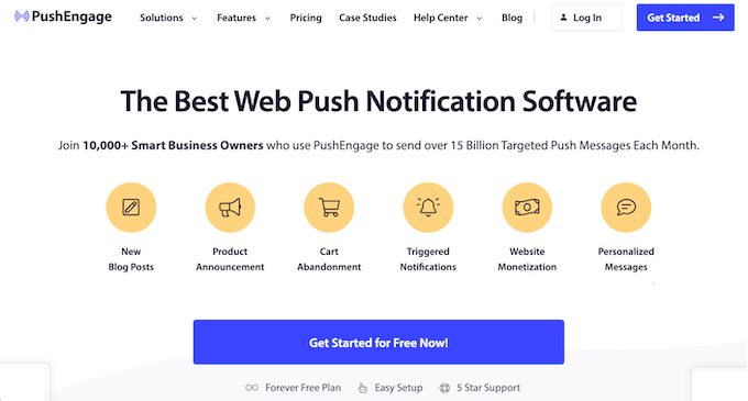 The PushEngage push notification software