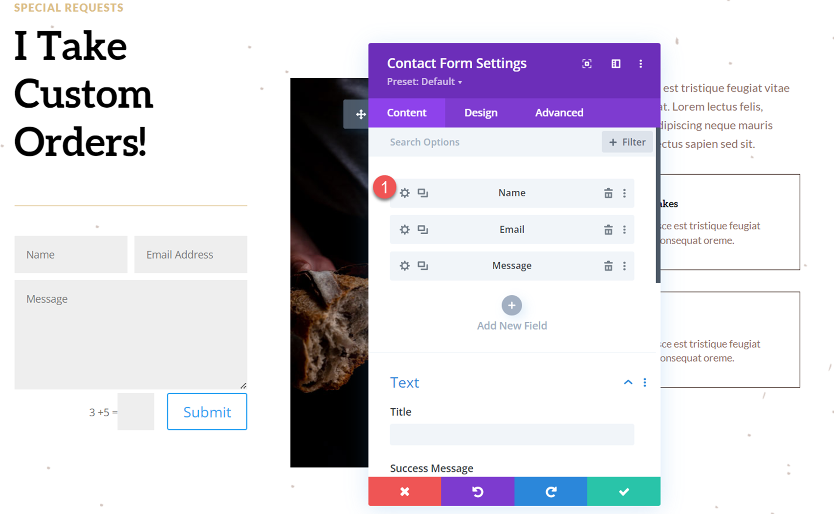 Divi Reveal Options Dropdown Contact Form Modify Field