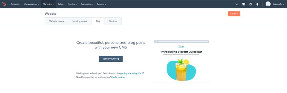 HubSpot blog