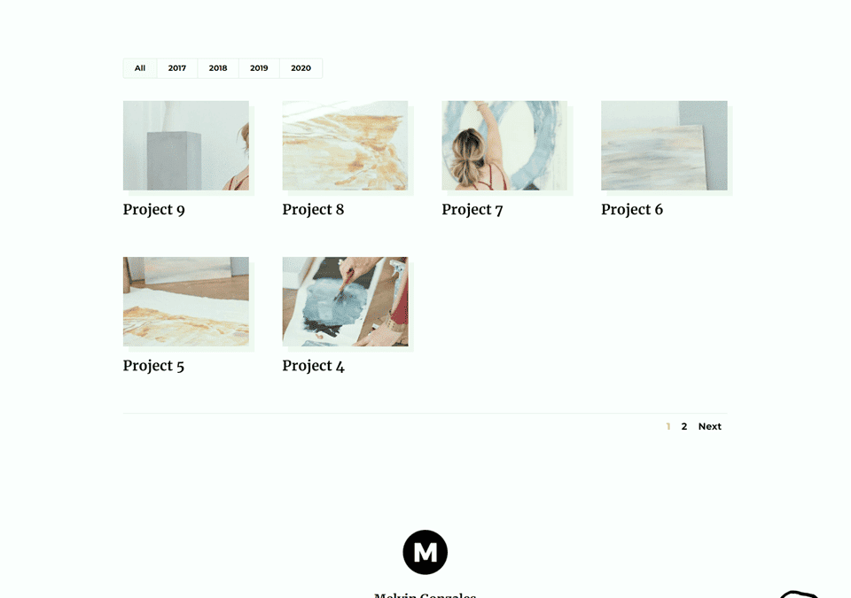 Divi Filterable Portfolio Pagination Final Design 1