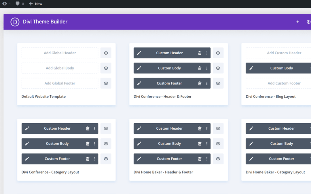 Navigate to Divi Theme Builder