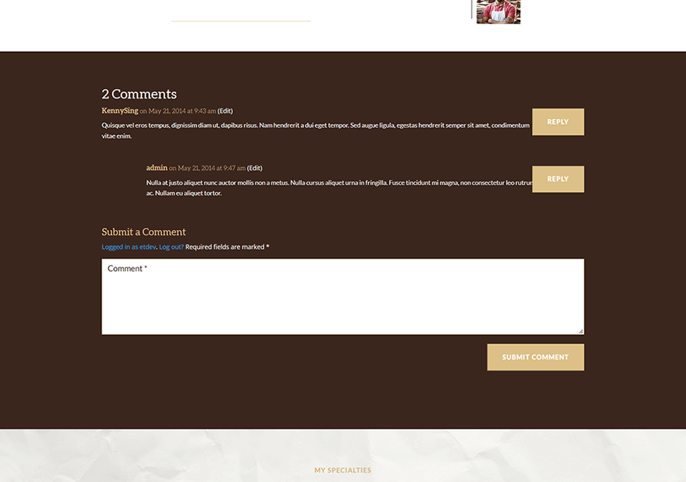 Blog Post Template for the Divi Home Baker Layout Pack