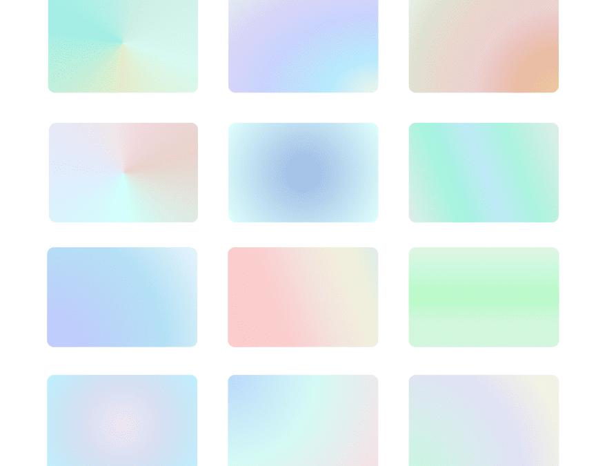 18 FREE Pastel Gradients built with Divi's Gradient Builder