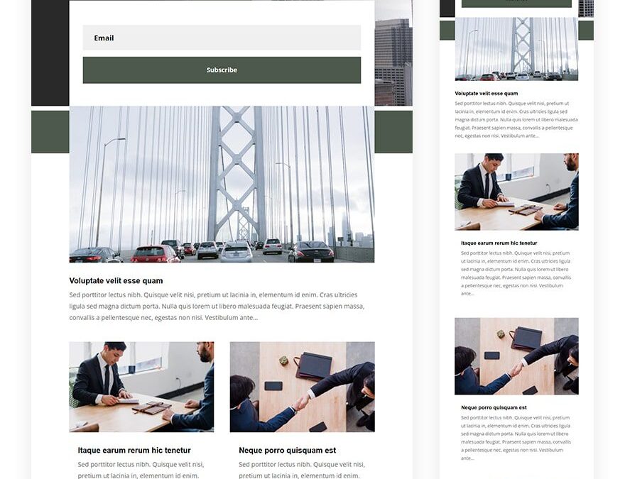 corporate category page template