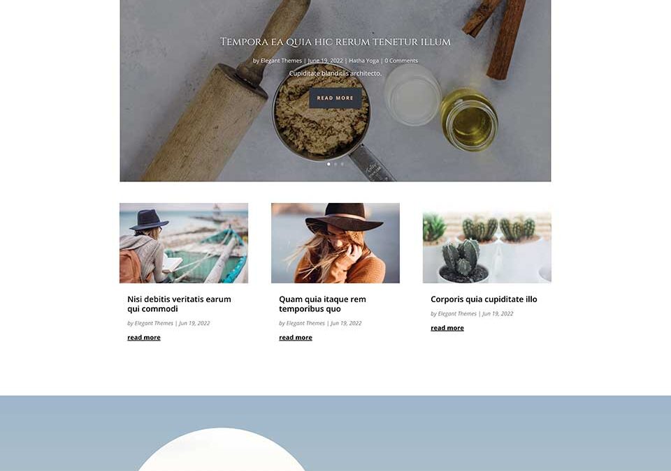 Category Page Template for Divi's Online Yoga Layout Pack