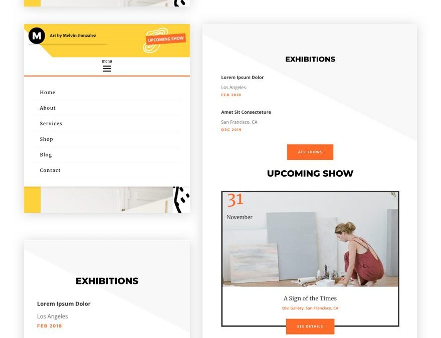 Download a FREE Header and Footer for Divi's Painter Layout Pack