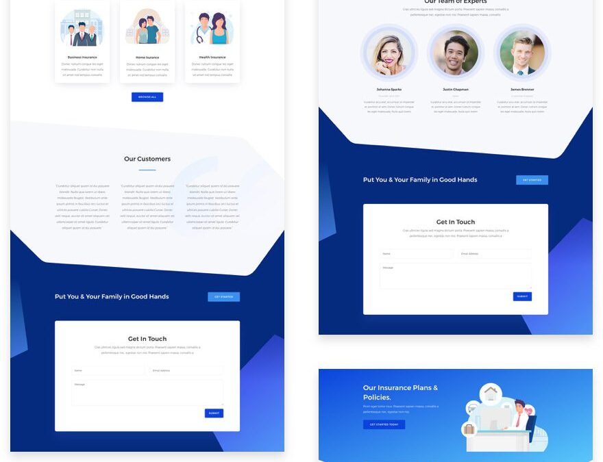 Get a FREE Insurance Agency Layout Pack for Divi