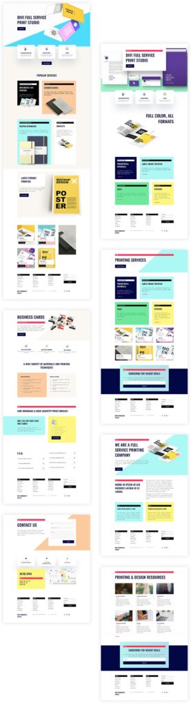 print shop layout pack for divi
