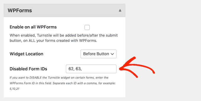 Disabling the Cloudflare CAPTCHA for multiple forms