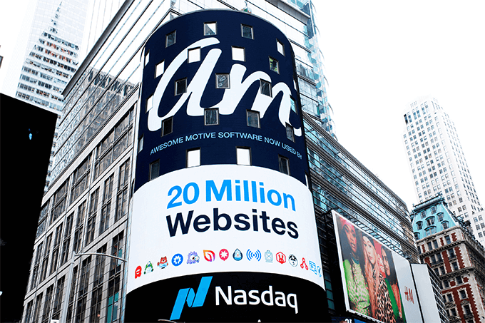 Awesome Motive NASDAQ Billboard - WPBeginner