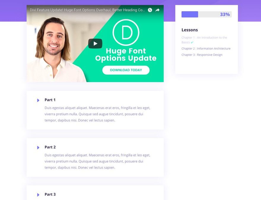 lesson page