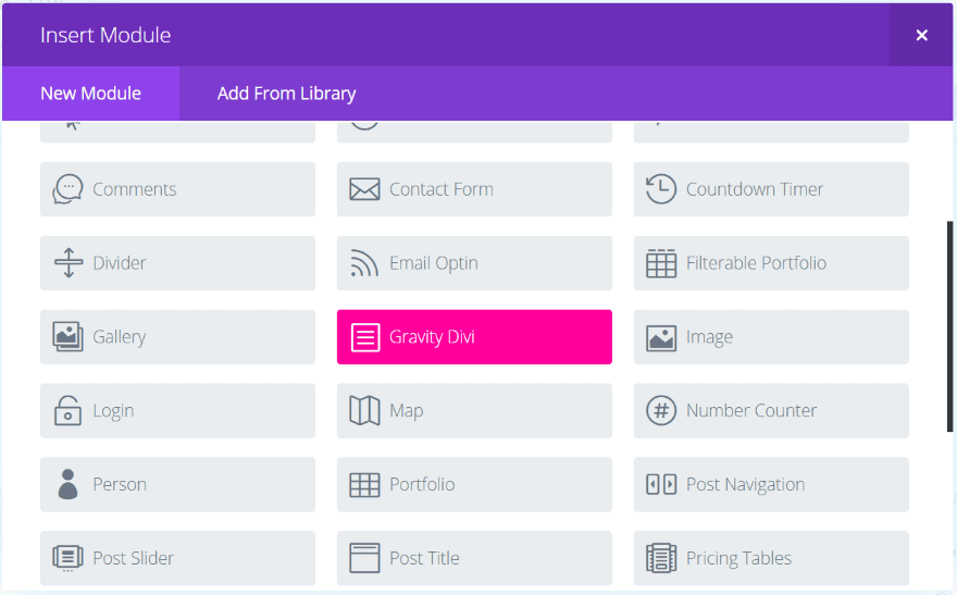 Divi Plugin Highlight - Gravity Divi Module