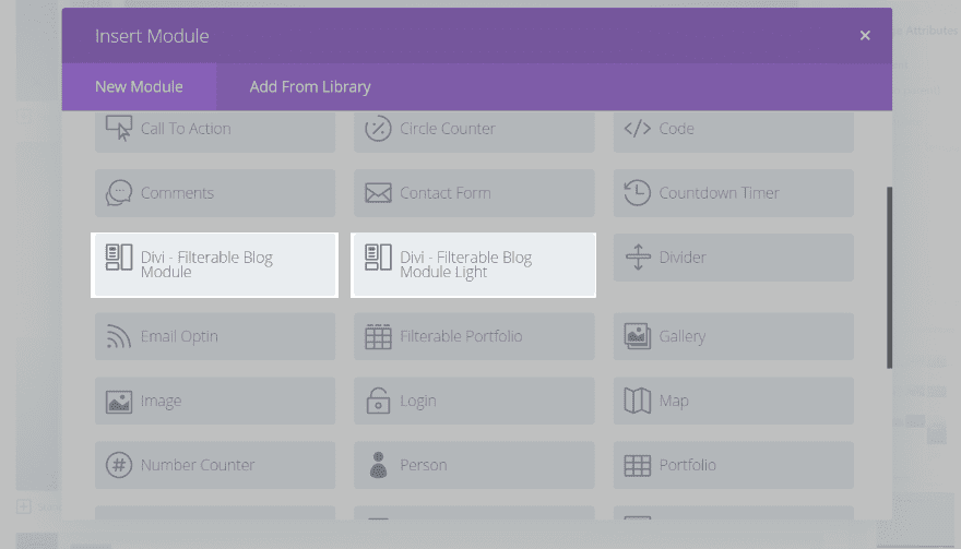 Divi – Filterable Blog Module