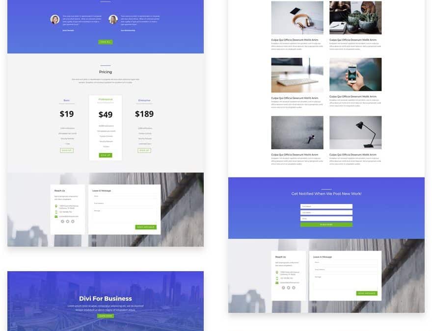 Download An Amazing (Free) Divi Business Layout Pack