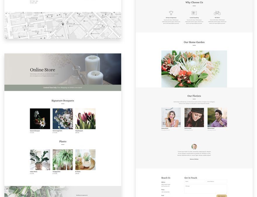 Download The Free and Lovely Florist Layout Pack for Divi