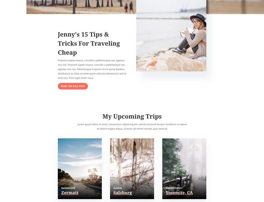 Get a FREE & Adventurous Travel Blog Layout Pack for Divi