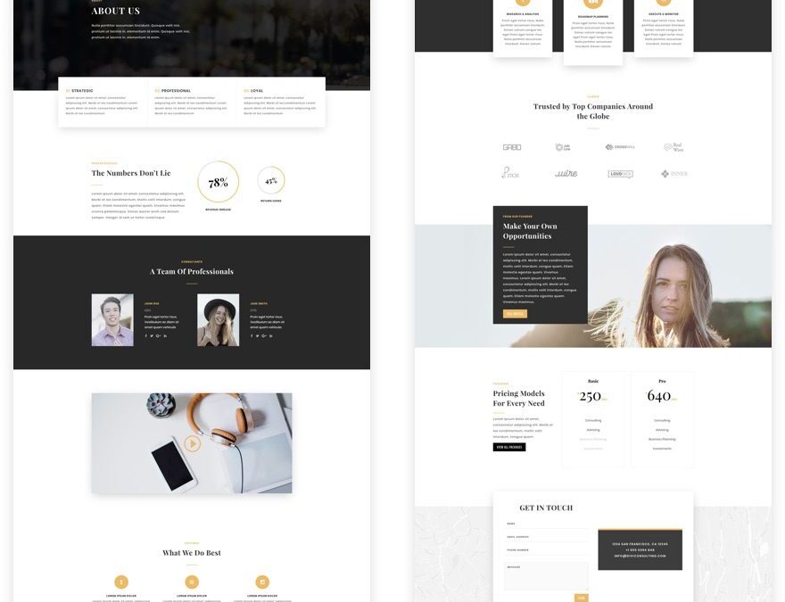 Get an Exceptional Business Consultant Layout Pack for Divi