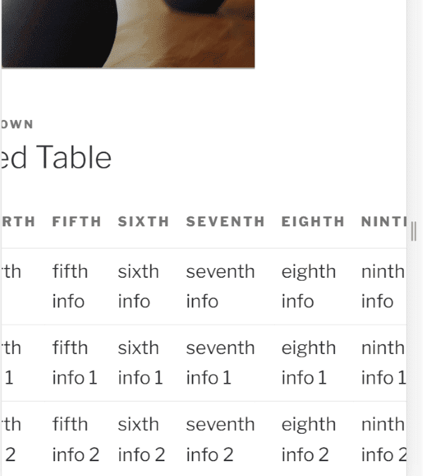 How to Create Responsive Tables in WordPress