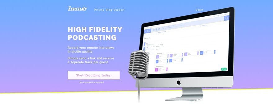 zencastr podcasting interview software