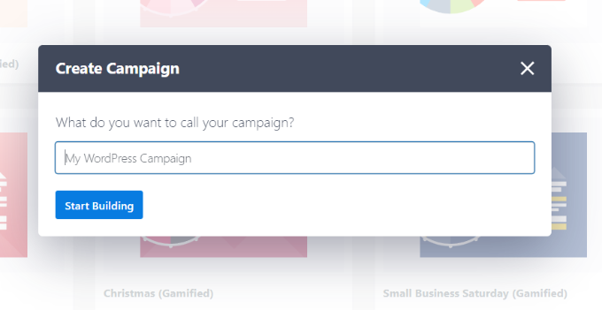 Enter a name for your campaign