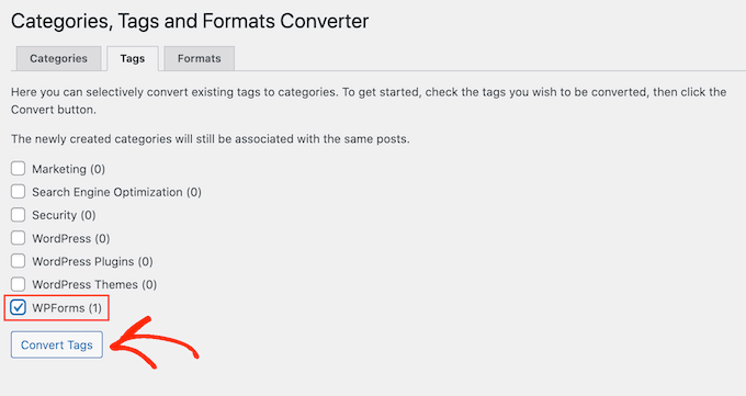 Converting a WordPress tag into a WordPress category