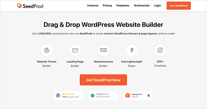 SeedProd website builder