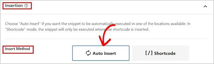 Choose an insertion method