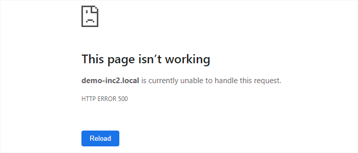 Google Chrome http 500 error