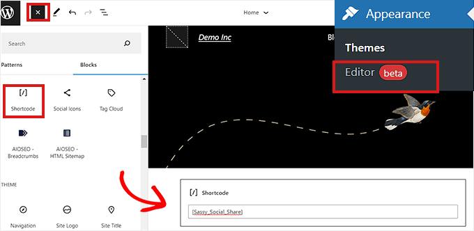 Add WhatsApp share button in Full site editor