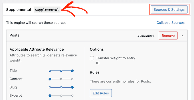 Creating a supplemental search engine in WordPress