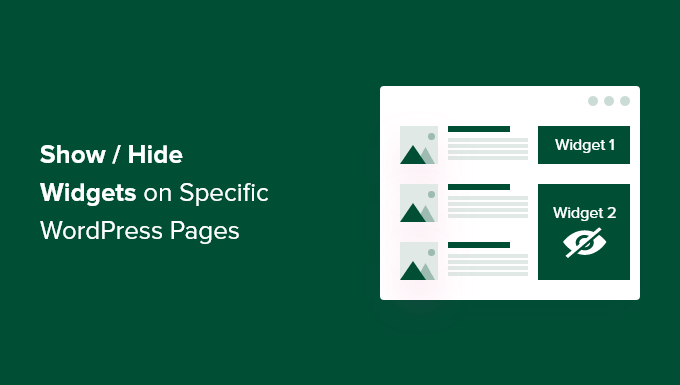 How to show or hide widgets from WordPress pages