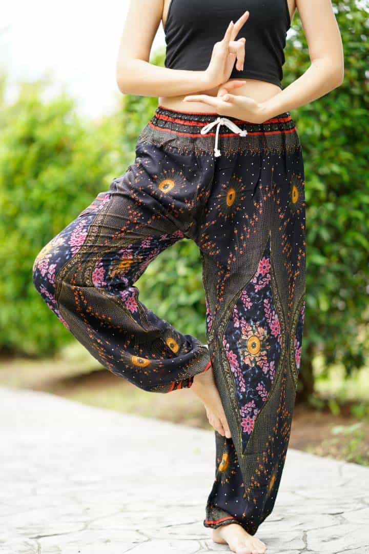 Women Boho Hippie High Waist Wide Leg Flared Bell Bottom Floral Long Pants  - Walmart.ca