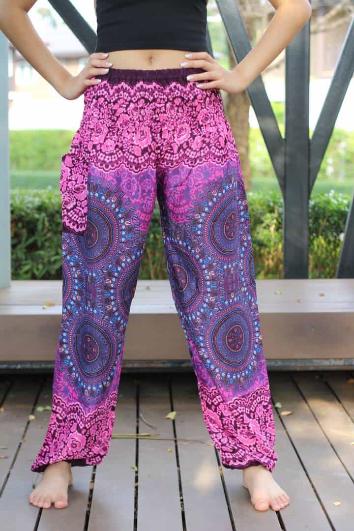 Women's Harem Hippie Pants Boho Patterned Elastic Plus Size Digital Print  Drawstring with Pockets Yoga Trousers #924 (Color : A101, Size : One Size)  price in UAE | Amazon UAE | kanbkam