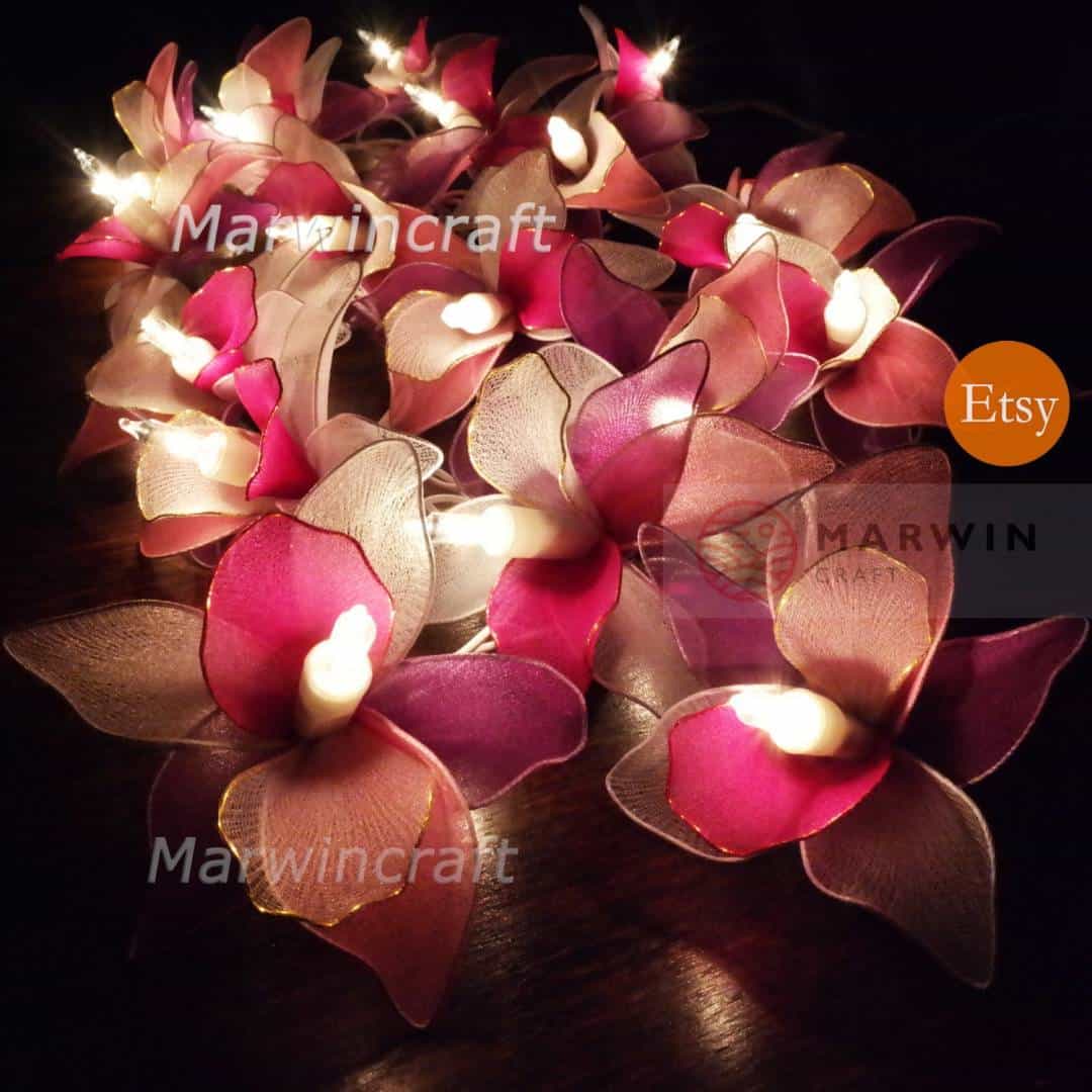 Orchid fairy lights deals